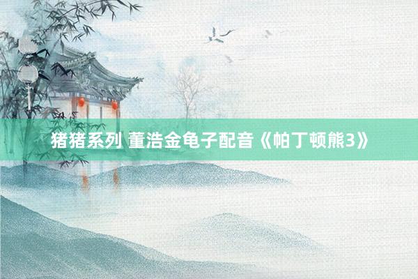 猪猪系列 董浩金龟子配音《帕丁顿熊3》
