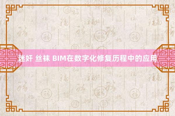 迷奸 丝袜 BIM在数字化修复历程中的应用