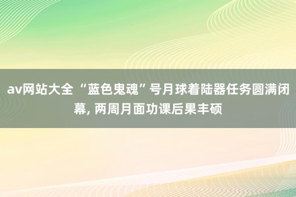 av网站大全 “蓝色鬼魂”号月球着陆器任务圆满闭幕， 两周月面功课后果丰硕